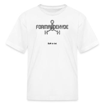 Formaldehyde Molecule Outline - Kid's T-Shirt - white - Front