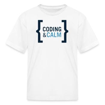 Coding & Calm Apparel Design - Kid's T-Shirt - white - Front