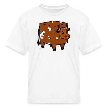 Cube Cow - Kid's T-Shirt - white - Front