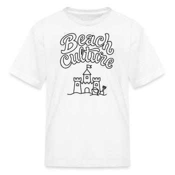beach sand castle - Kid's T-Shirt - white - Front