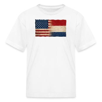 USA Holland Netherlands Flag Friendship - Kid's T-Shirt - white - Front