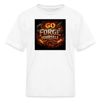 Go Forge Yourself - Kid's T-Shirt - white - Front