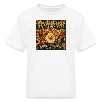 Full English Breakfast Society - Kid's T-Shirt - white - Front