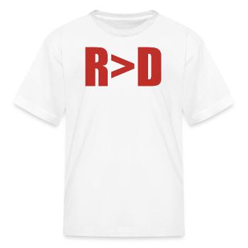 Republican Greater Than Democrat R>D Republican - Kid's T-Shirt - white - Front
