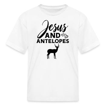 Antelope Jesus Christian Faith - Kid's T-Shirt - white - Front