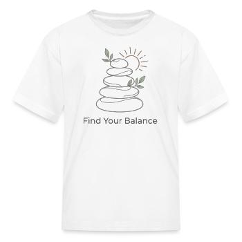 Find Your Balance Zen Spiral - Kid's T-Shirt - white - Front