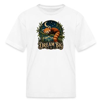 Dream Big Red Panda Night - Kid's T-Shirt - white - Front
