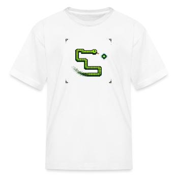 Neon Pixel Serpent S - Kid's T-Shirt - white - Front