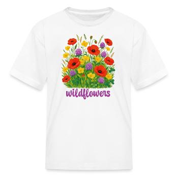 Wildflower Meadow Bloom - Kid's T-Shirt - white - Front