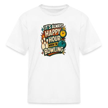 Happy Hour Bowling Vibes - Kid's T-Shirt - white - Front