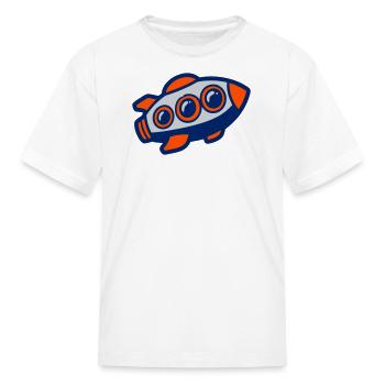 Space Rocket Illustration - Kid's T-Shirt - white - Front