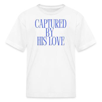 Divine Grace Captured By His Love Serif Typography - Kid's T-Shirt - white - Front