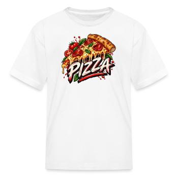 In Pizza We Trust - Funny Pizza Lover Graphic - Kid's T-Shirt - white - Front