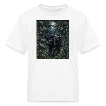 Night Panther in Jungle - Kid's T-Shirt - white - Front