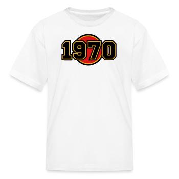 1970 Birth Year Retro Logo - Kid's T-Shirt - white - Front