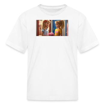 Twin Hearts Cheer Exchange - Kid's T-Shirt - white - Front