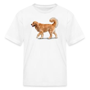 Majestic Golden Retriever - Kid's T-Shirt - white - Front