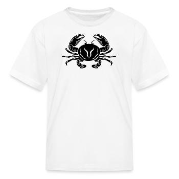Cancer Zodiac Crab – Celestial Star Sign - Kid's T-Shirt - white - Front