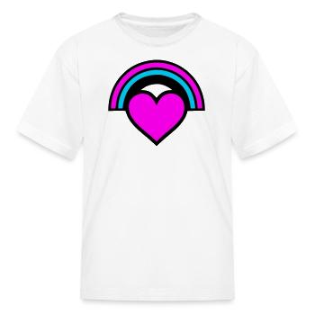 Rainbow Heart Icon - Kid's T-Shirt - white - Front