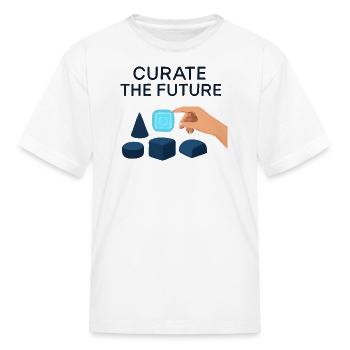Curate The Future: Geometric Cubes - Kid's T-Shirt - white - Front