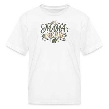 Mama Bear - Vintage Script Design - Kid's T-Shirt - white - Front