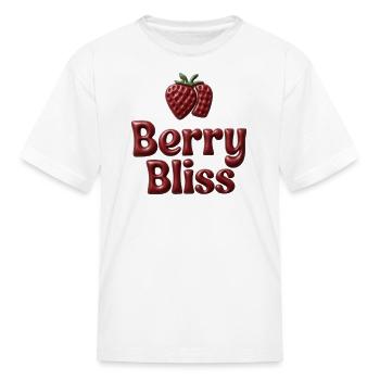 Berry Bliss Strawberry Script - Kid's T-Shirt - white - Front