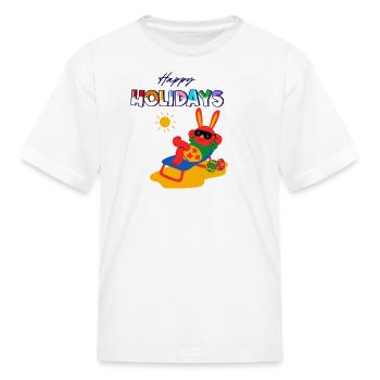 Sunny Bunny Holidays - Kid's T-Shirt - white - Front