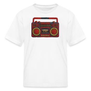 Berry Boombox in a fruity retro style - Kid's T-Shirt - white - Front