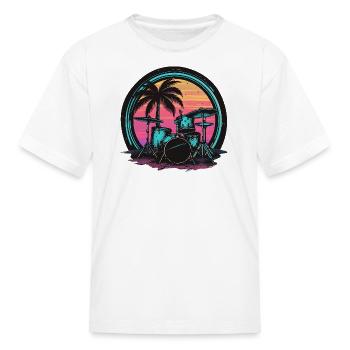 Trap Set Graphic - Kid's T-Shirt - white - Front