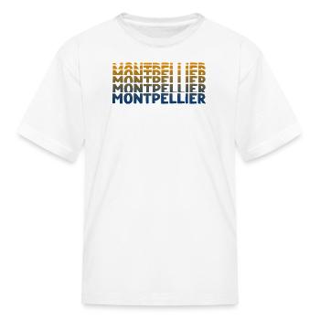 Montpellier Gradient Text Stack - Kid's T-Shirt - white - Front