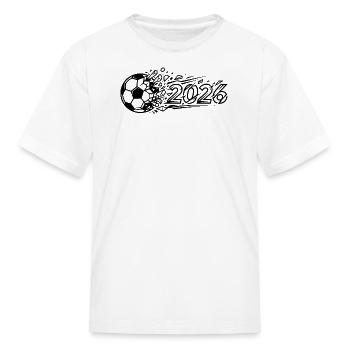 2026 Soccer Ball Shatter Effect Vector - Kid's T-Shirt - white - Front