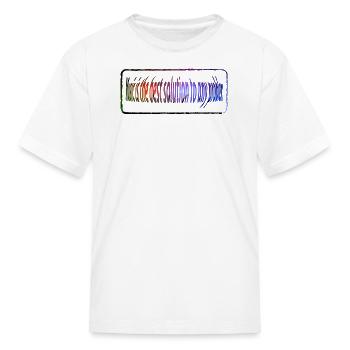 Rainbow Gradient Curve Typography - Kid's T-Shirt - white - Front