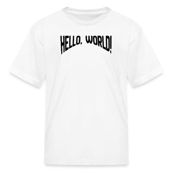 Hello world  typography design for programmers - Kid's T-Shirt - white - Front
