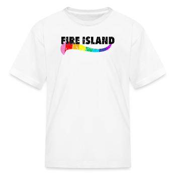 Fire Island Pride Pines Cherry Grove Queer FI NY - T-shirt Enfant - blanc - Devant