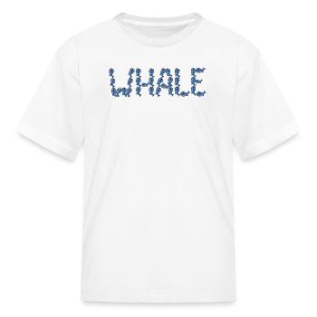Whale typography - Kid's T-Shirt - white - Front