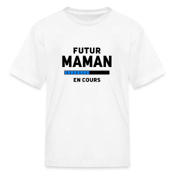 Future Mom Garcon in progress - Kid's T-Shirt - white - Front