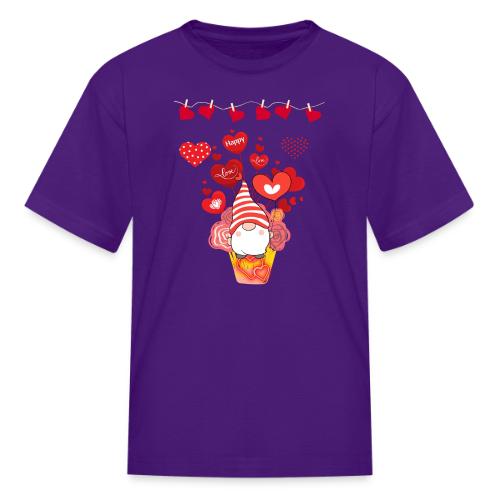 Design wrapped in love hearts, vibrating in love. - Kid's T-Shirt