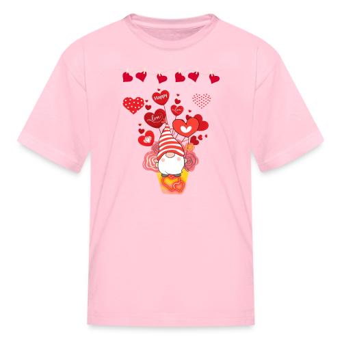 Design wrapped in love hearts, vibrating in love. - Kid's T-Shirt