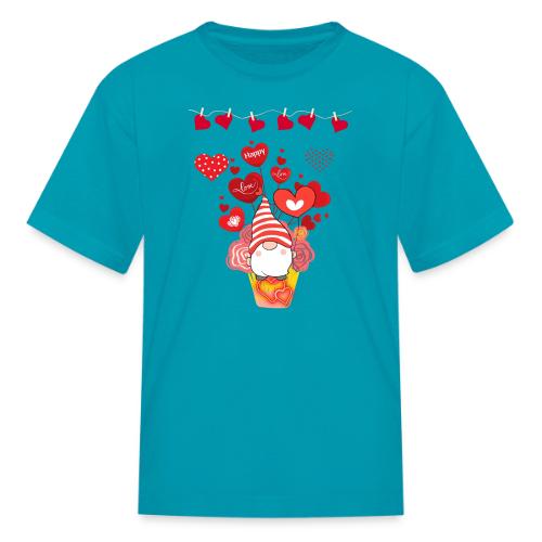 Design wrapped in love hearts, vibrating in love. - Kid's T-Shirt