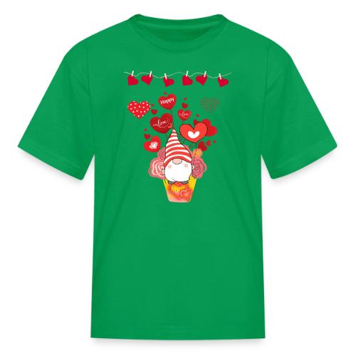 Design wrapped in love hearts, vibrating in love. - Kid's T-Shirt