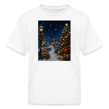Snowlit Christmas Village - Kid's T-Shirt - white - Front