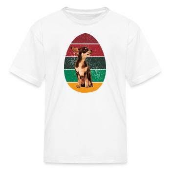 dog in the egg dog in the egg - Kid's T-Shirt - white - Front