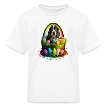 dog in the egg dog in the egg dog in the egg - Kid's T-Shirt - white - Front