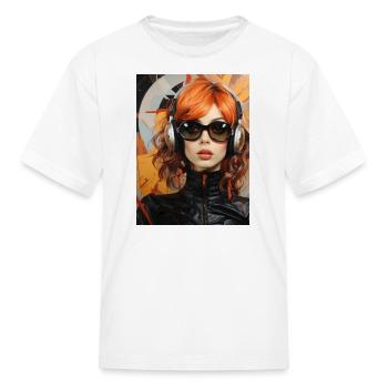 Beautiful young girl - Kid's T-Shirt - white - Front