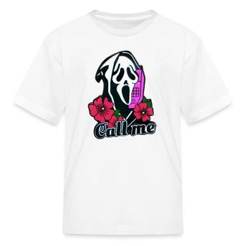 Ghostface Phone Call - Kid's T-Shirt - white - Front