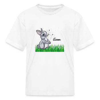 Bunny Name Gift Aaron - Kid's T-Shirt - white - Front