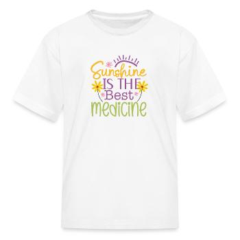 Sunshine is the best medicine - Kid's T-Shirt - white - Front