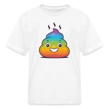 Rainbow Poop - Kid's T-Shirt - white - Front