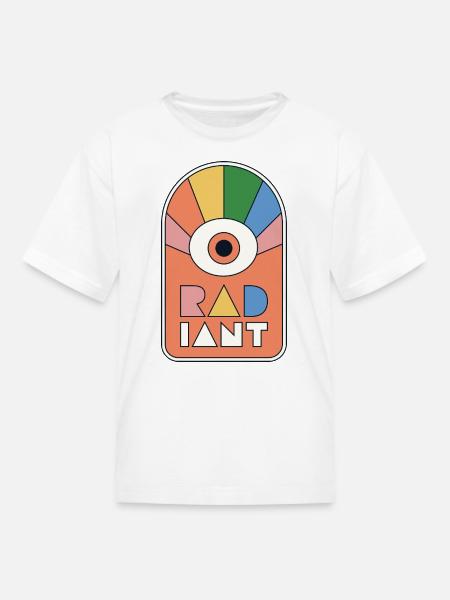Radiant Retro Geometry - Kid's T-Shirt - white