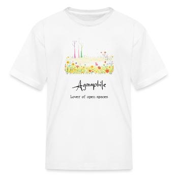 3 Agoraphile Lover of open spaces - Kid's T-Shirt - white - Front